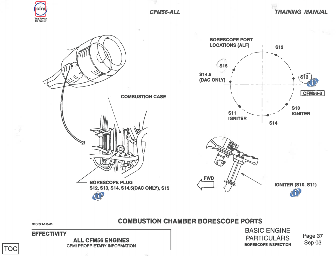 72-00 - <p>Engine Boroscope Ports Location (CFM56)</p> A320 - Information - 72-00 - <p>Engine Boroscope Ports Location (CFM56)</p>