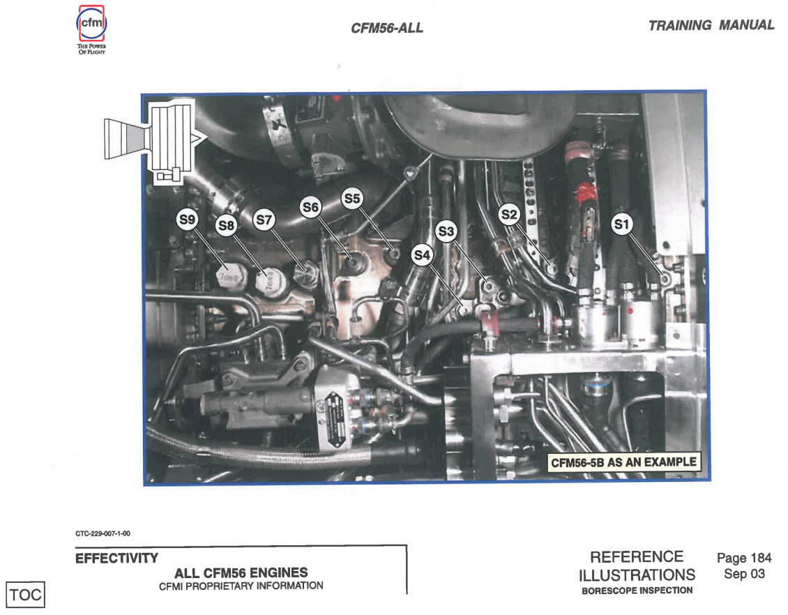 72-00 - <p>Engine Boroscope Ports Location (CFM56)</p> A320 - Information - 72-00 - <p>Engine Boroscope Ports Location (CFM56)</p>